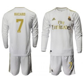 Fußballtrikots Real Madrid Hazard 7 Kinder 2019-2020 Langarm Heimtrikotsatz kaufen